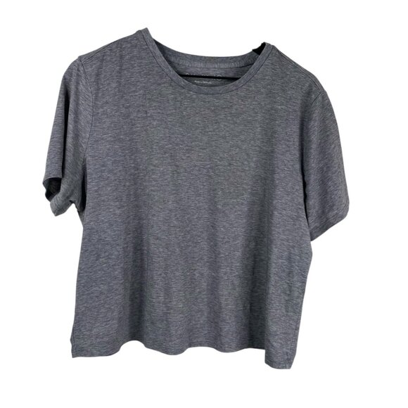 Outdoor Voices Active Tee Heather Gray “Doing Things" Boxy Cropped Size XL - Picture 1 of 7